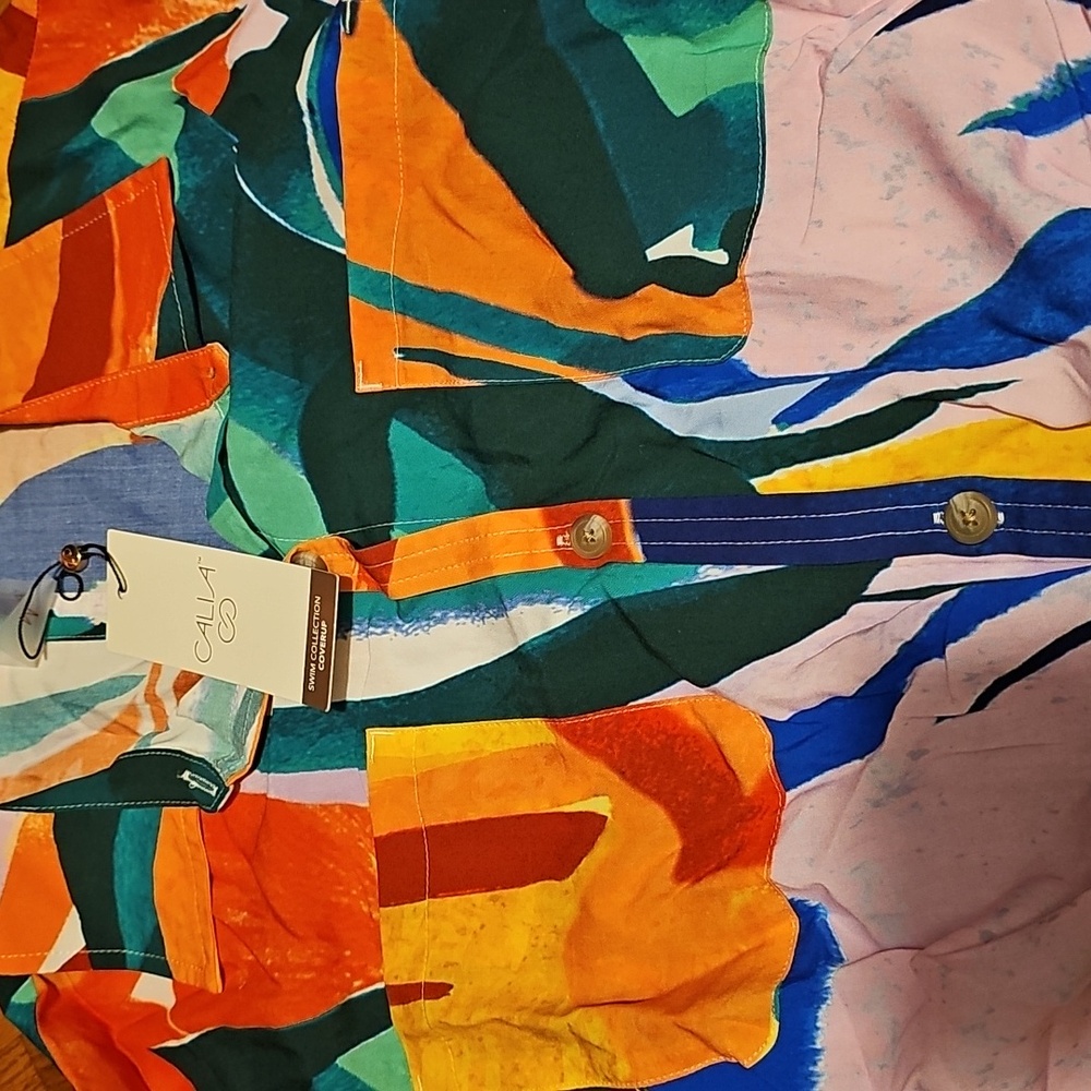 Colorful Abstract Button-Up Shirt - Picture 3 of 4